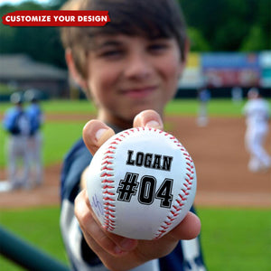 Custom Name & Number Personalized Baseball, Baseball Season Gift
