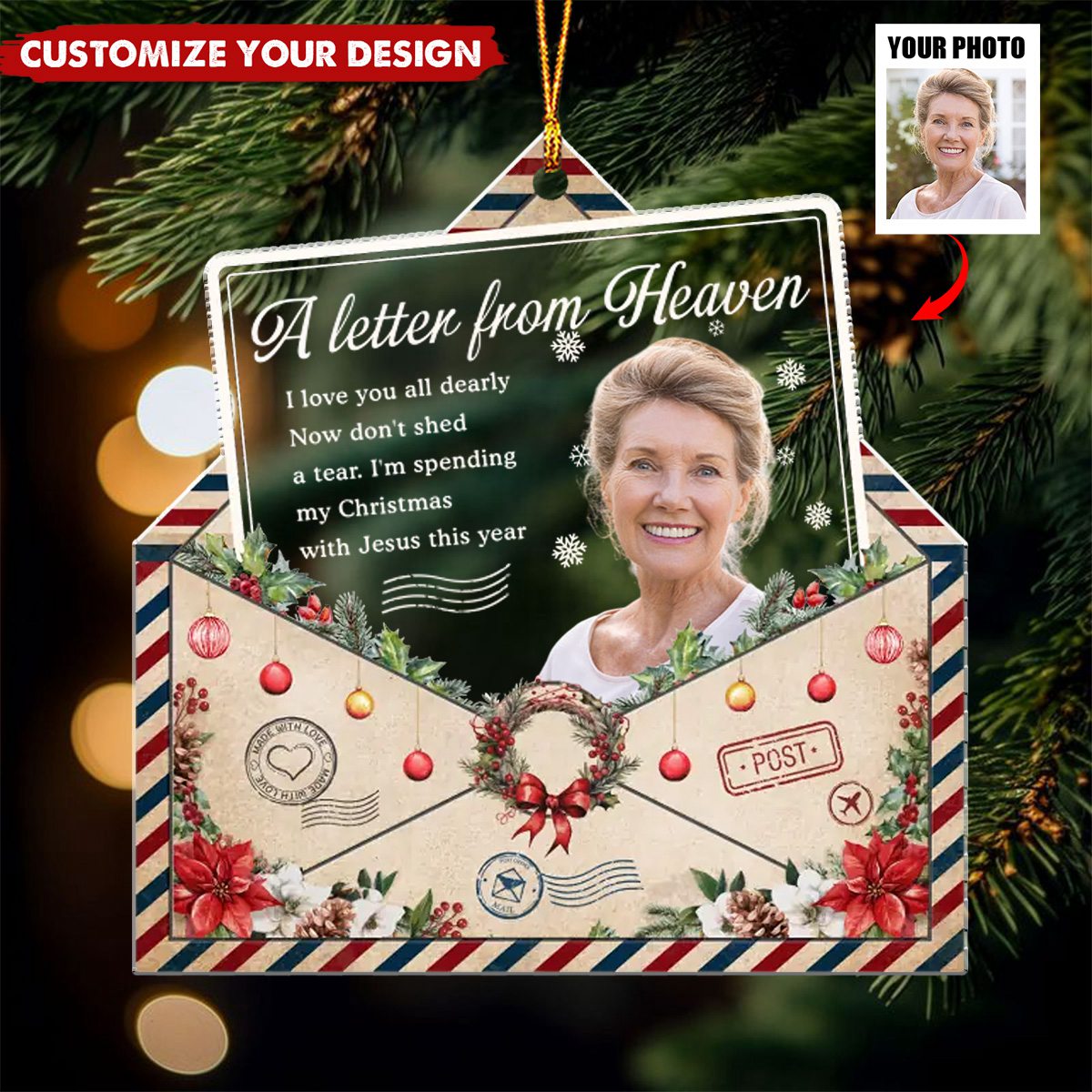 Custom Photo Memories Are The Treasures That Stay Forever - Memorial Personalized Acrylic Ornament