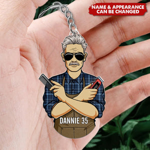 Personalized Gifts For Barber Acrylic Keychain