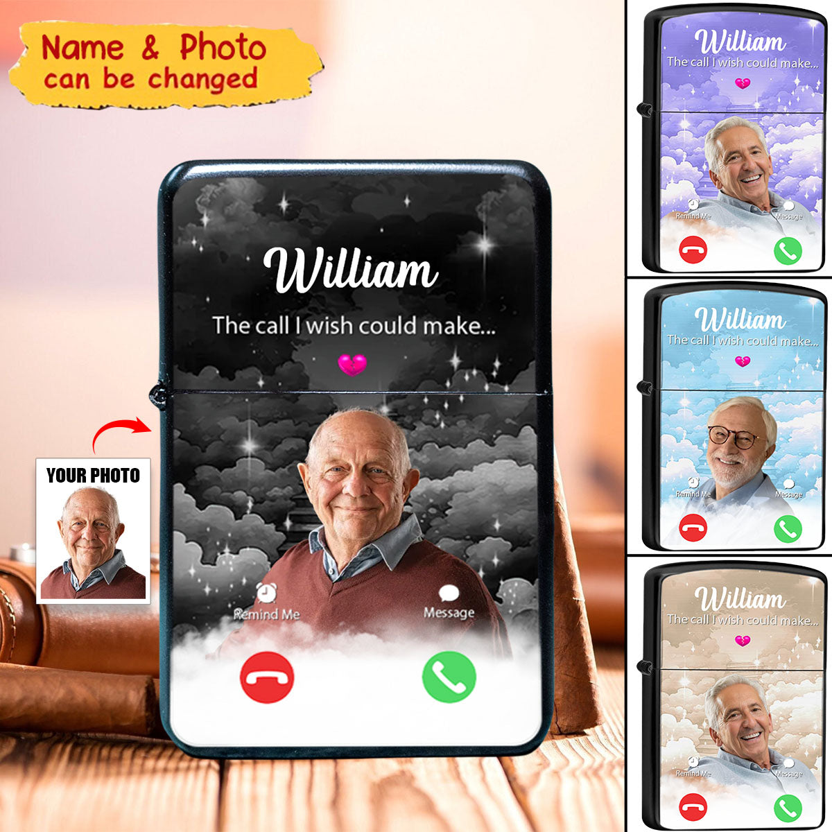The Call I Wish I Could Take - Personalized Memorial Lighter