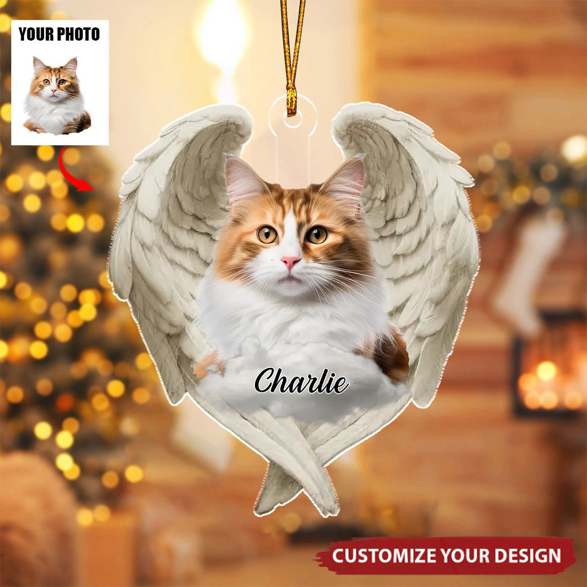 Custom Photo No Greater Companion - Memorial Personalized Ornament