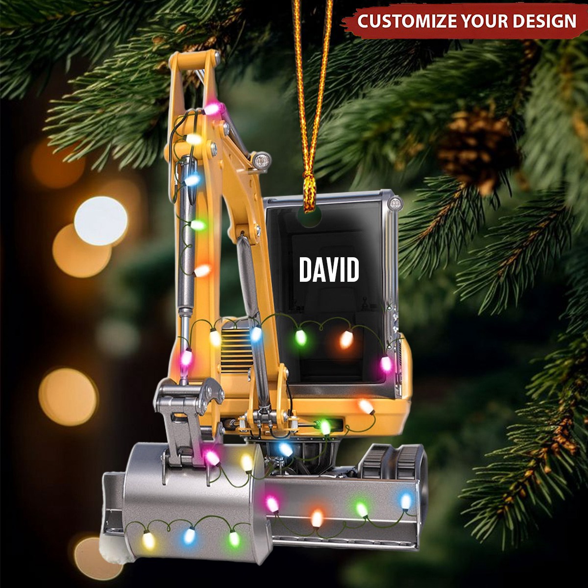 Personalized Christmas Ornament - Christmas Gift For Heavy Equipment Operator