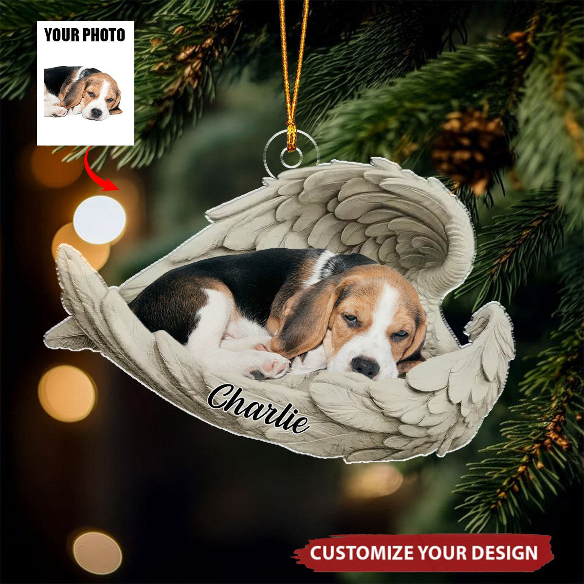 Custom Photo No Greater Companion - Memorial Personalized Ornament