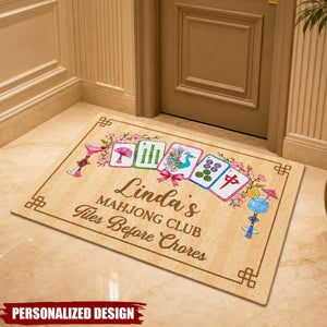 Personalized Mahjong Club Doormat - Mahjong Lover Home Entrance Rug