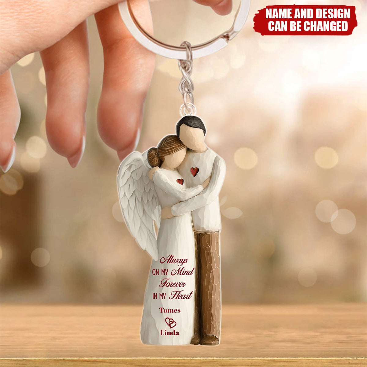 Always On My Mind Forever In My Heart - Personalized 1-Layer Acrylic Keychain
