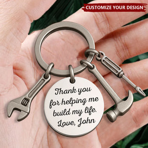 Life's Better When Built With You - Family Personalized Keychain