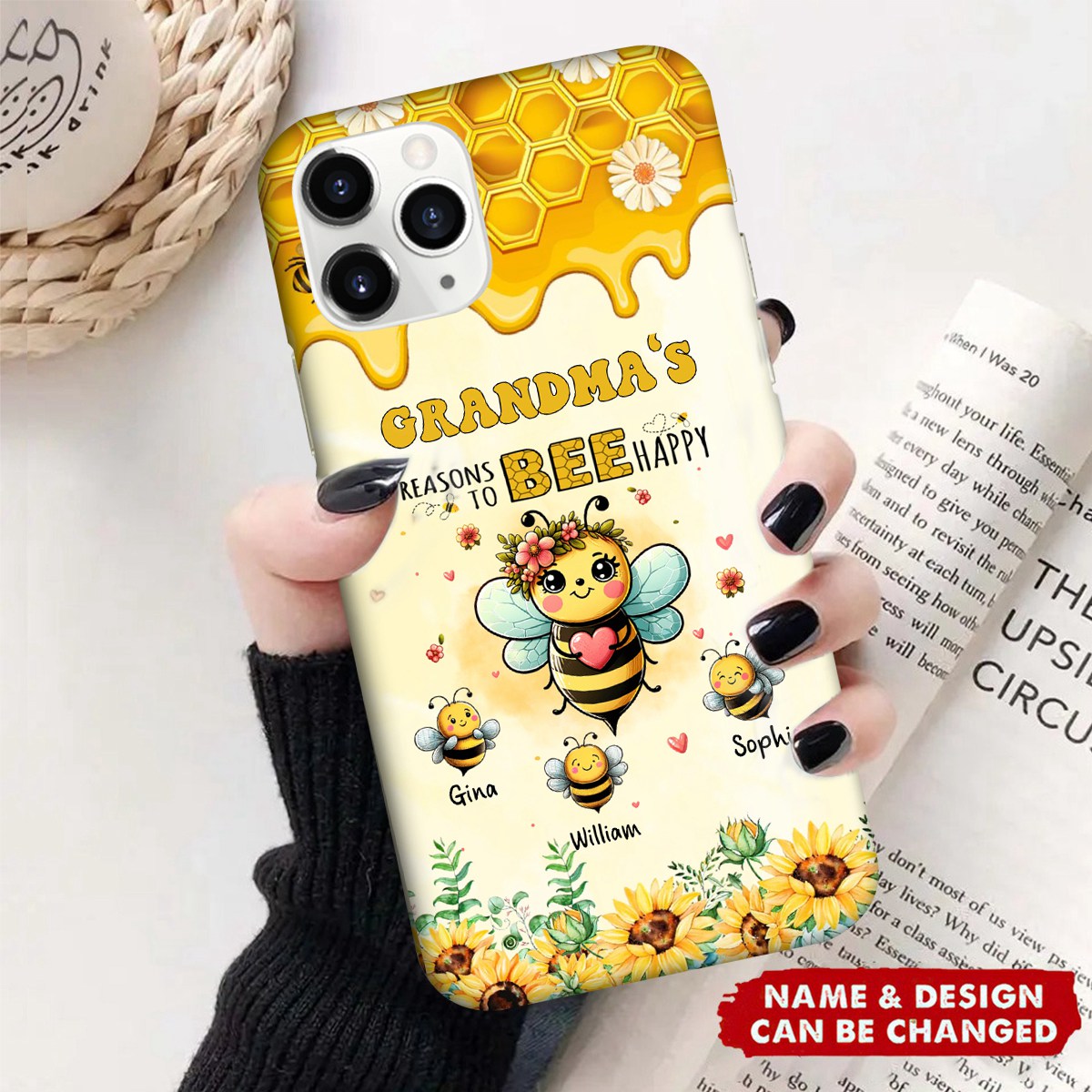 Grandma's reasons to bee happy Personalized Phone case