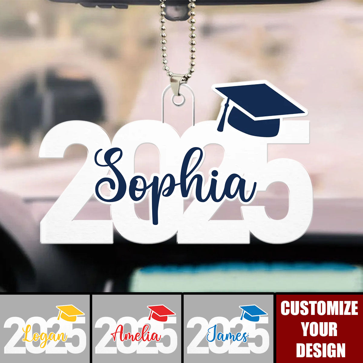 Class Of 2025 Graduation Senior - Personalized Acrylic Car Ornament