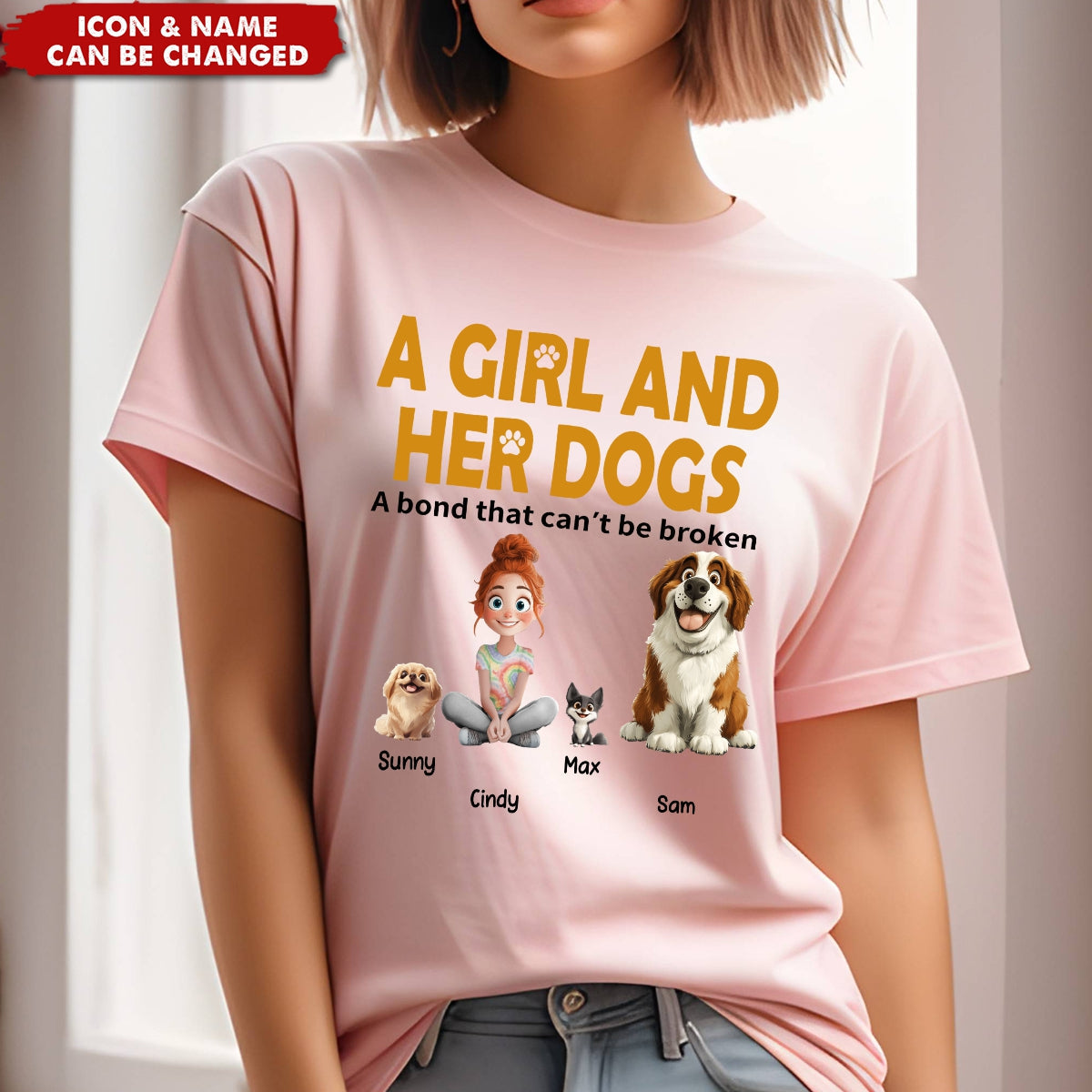 Unbreakable Bond With My Dogs- Personalized Shirt