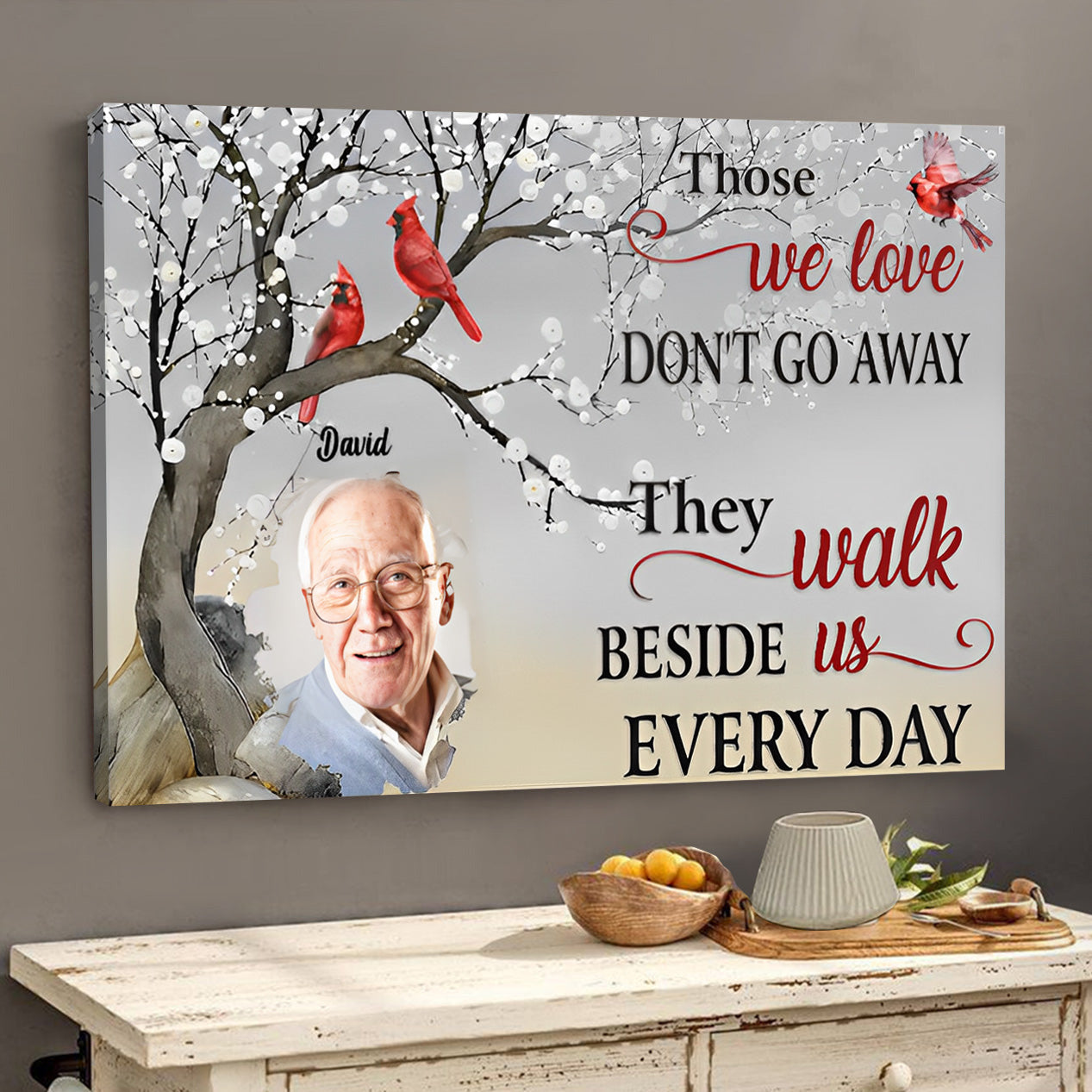 (Photo Inserted) Those We Love Don't Go Away - Personalized Poster