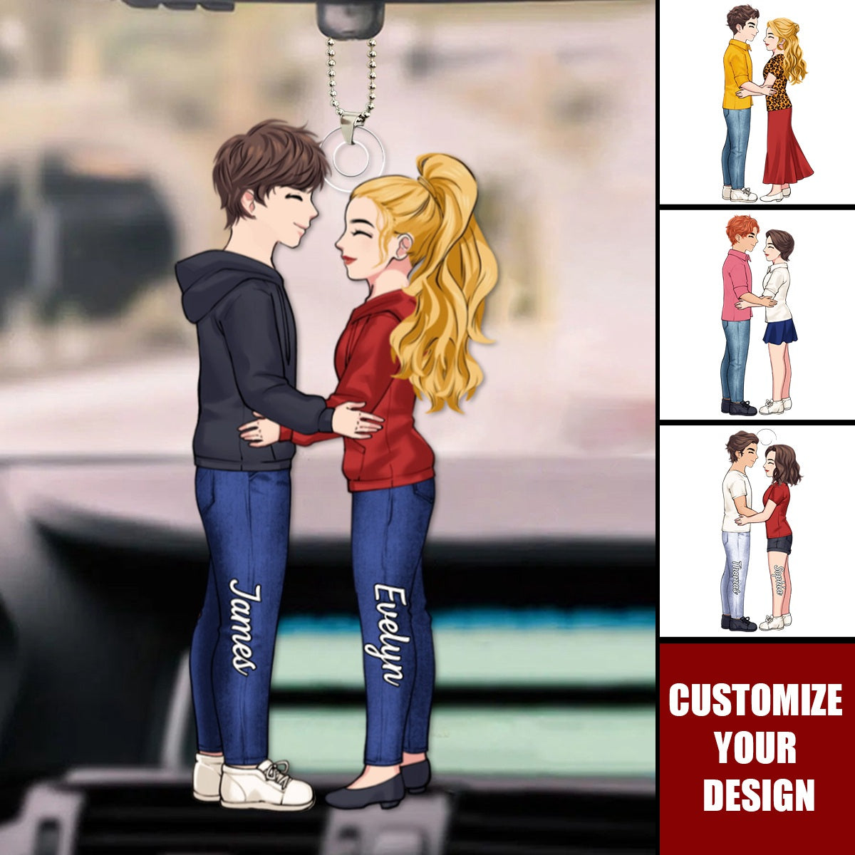 You Are My Favorite - Couple Personalized Acrylic Car Ornament