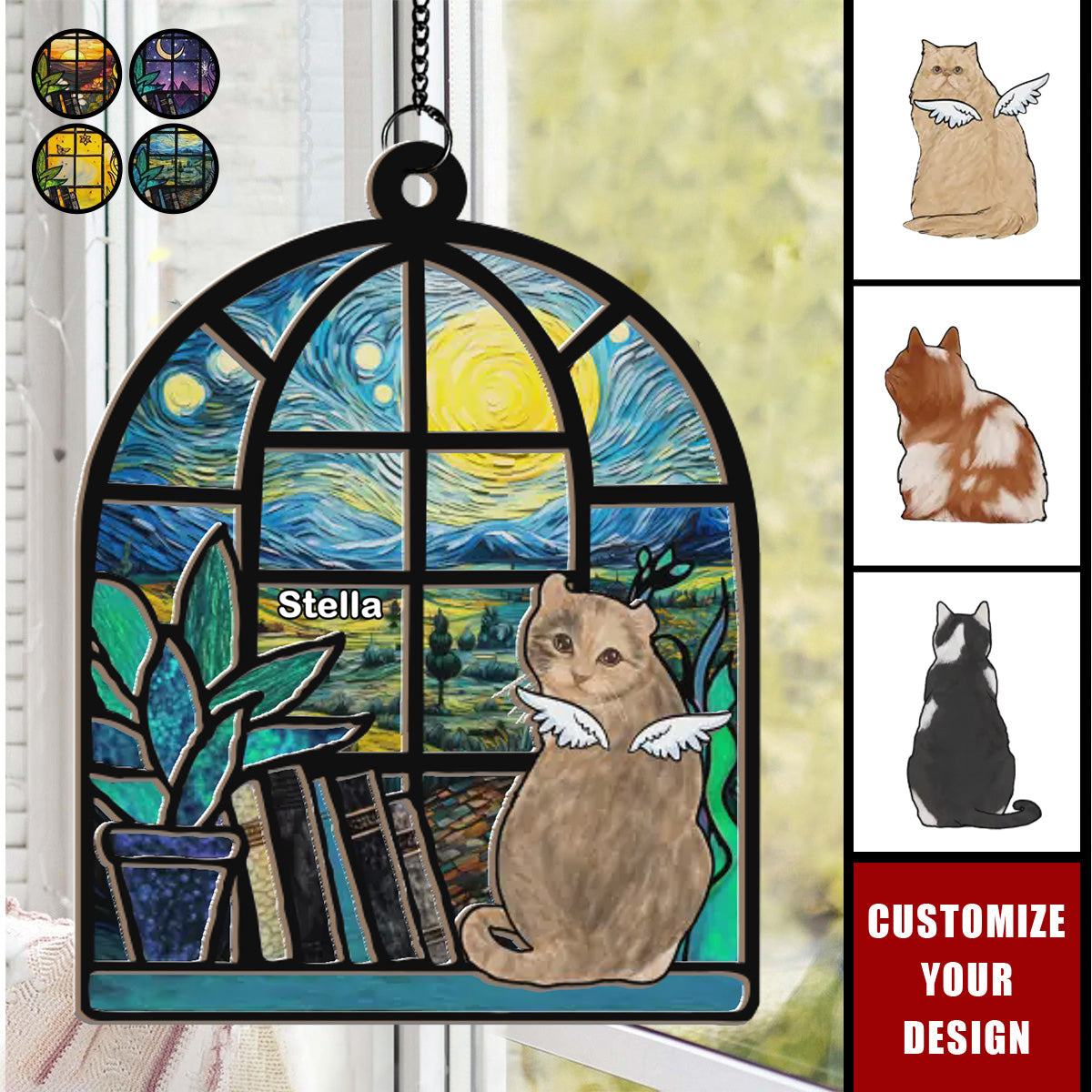 Every Cat Is My Best Friend - Personalized Window Hanging Suncatcher Ornament