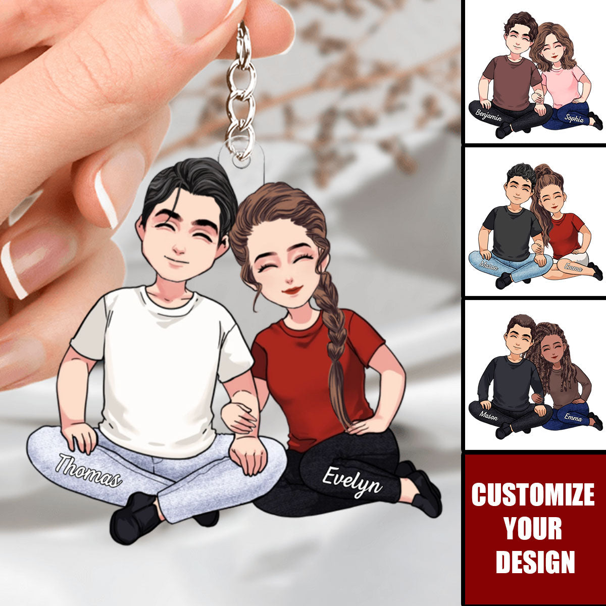 You Are My Missing Piece - Couple Personalized Acrylic Keychain