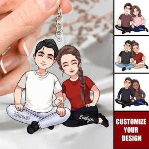 You Are My Missing Piece - Couple Personalized Acrylic Keychain