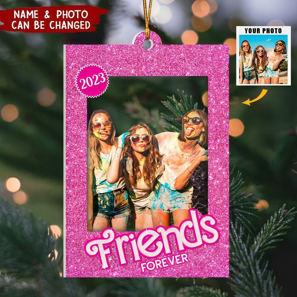The Doll Box - Custom Photo - Besties Forever - Fab Christmas Gifts For Her - Personalized Acrylic Ornament