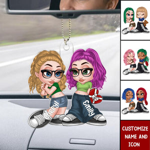 To My Friend - I Promise You Won't Have To Face Them Alone Personalized Car Ornament