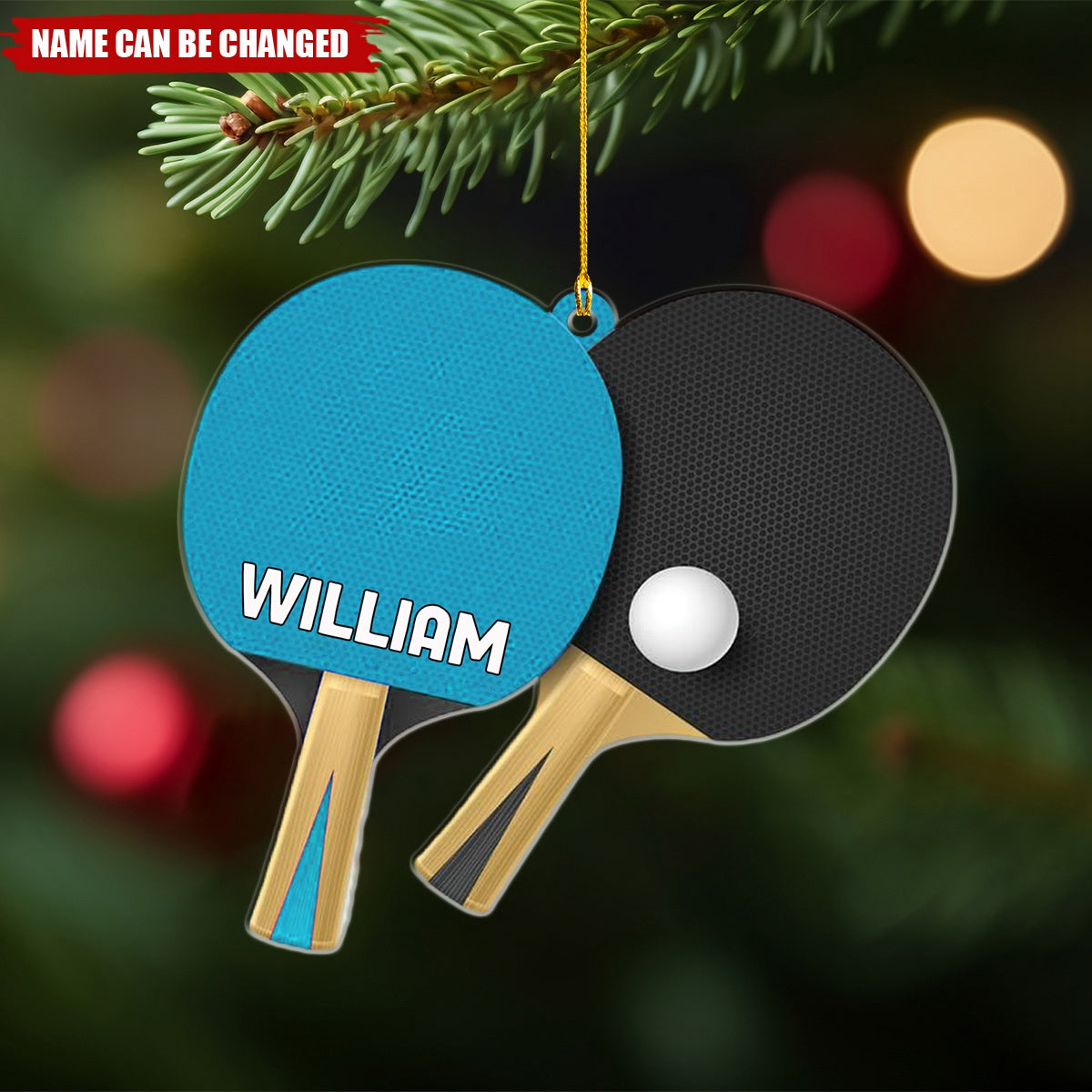 Personalized Table Tennis Ornament - Xmas Ornament Lovers Gift