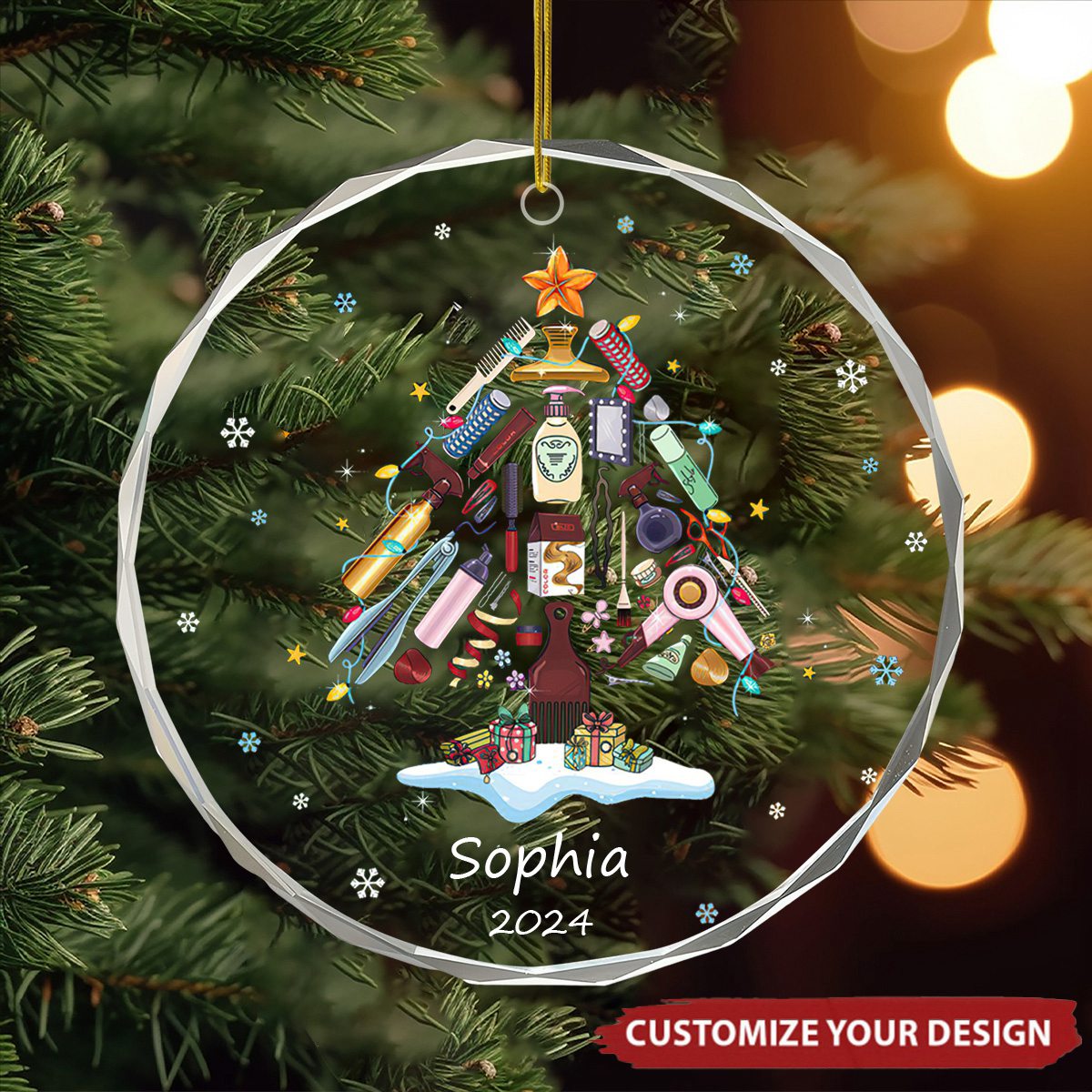 Custom Hairdresser Ornament - Personalized Hair Salon Gift