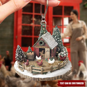 Dreamy Chicken Farm Personalized Keychain, Gift For Chicken Lover