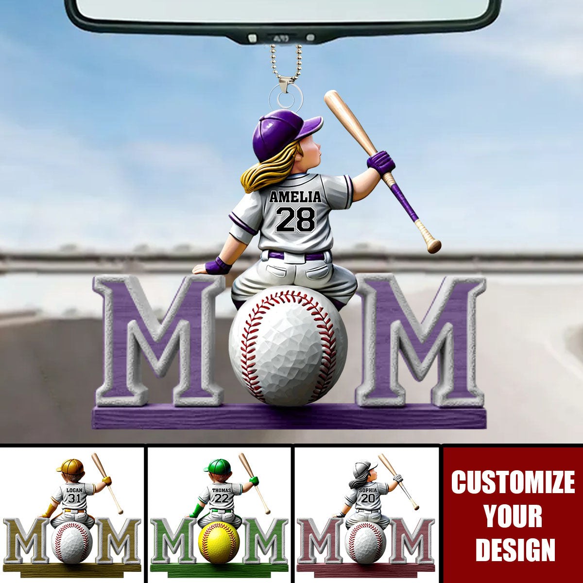 Great Players Are Raised By Even Greater Moms - Personalized Acrylic Car Ornament