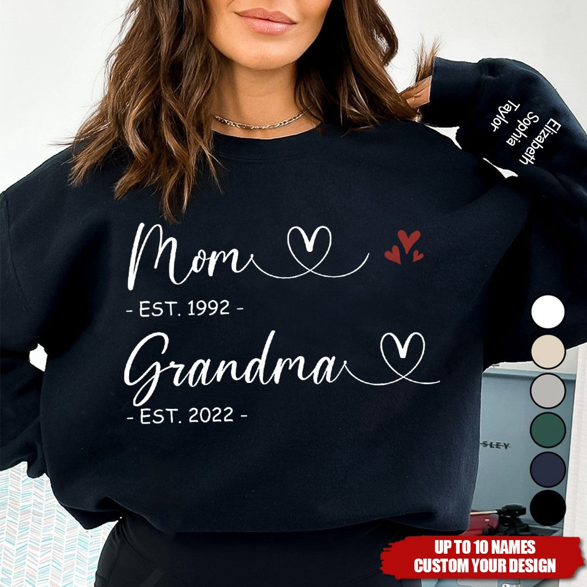Together No Matter The Distance - Family Personalized Sweatshirt