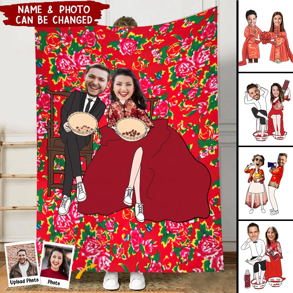 Funny Couple - Custom Photo Blanket For Couple- Best Valentine's Day Gifts