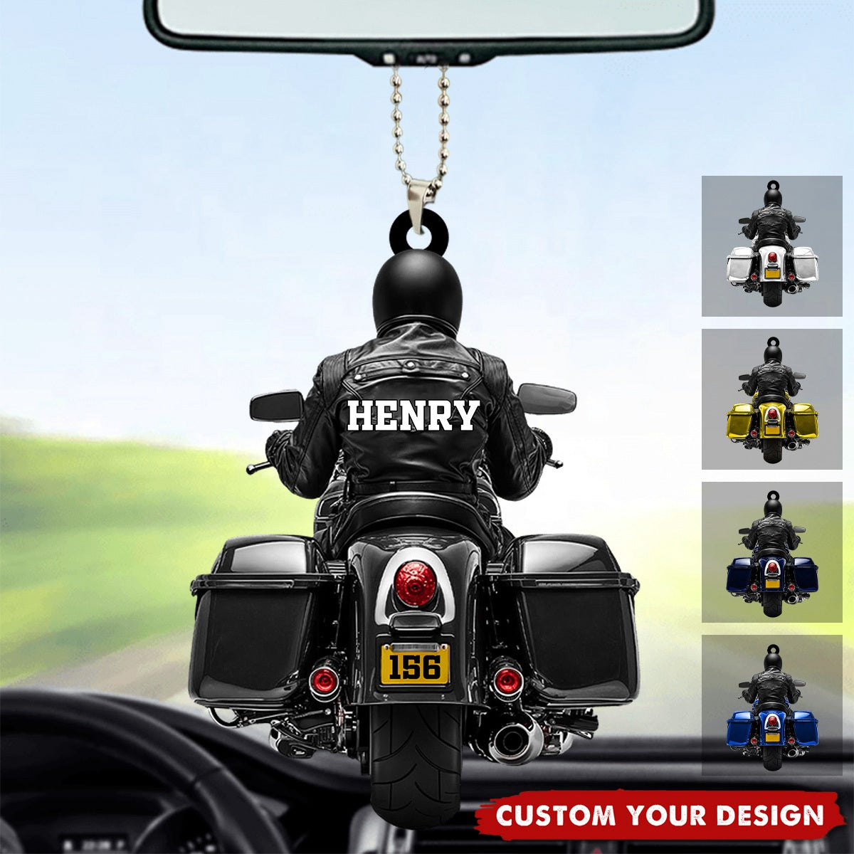 Motorcycle Guy Personalized Ornament, Gift For Biker Lover