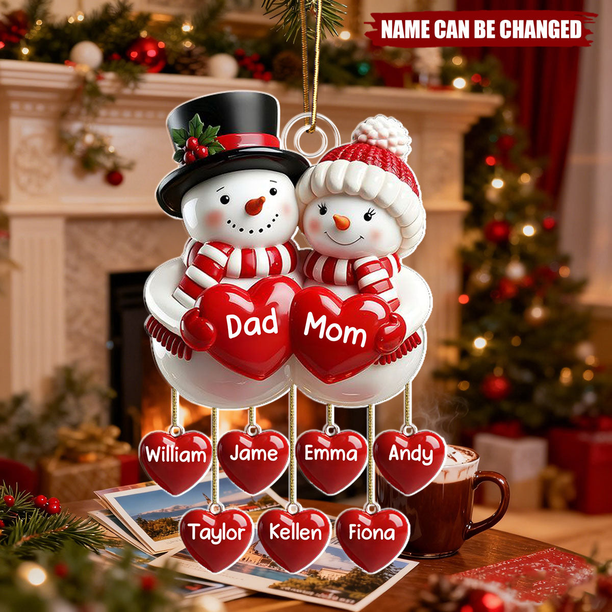 Love Melts The Snow - Personalized 1-Layer Acrylic Ornament