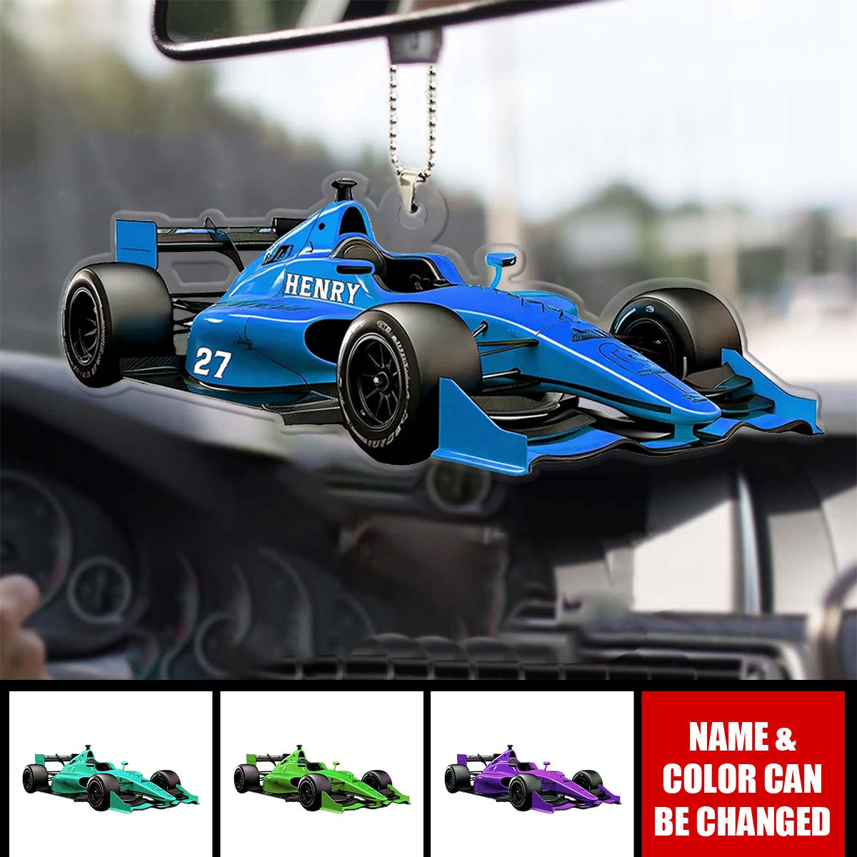 Racing Formula Car Personalized Acrylic Ornament, Gift For Racer