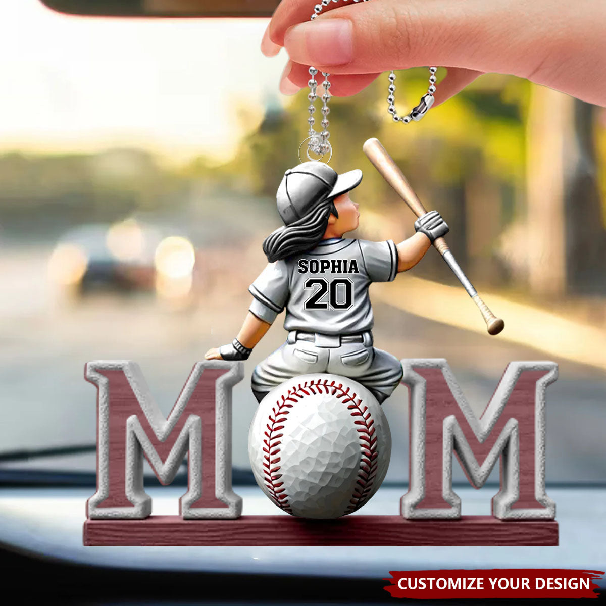 Great Players Are Raised By Even Greater Moms - Personalized Acrylic Car Ornament