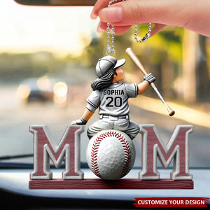 Great Players Are Raised By Even Greater Moms - Personalized Acrylic Car Ornament