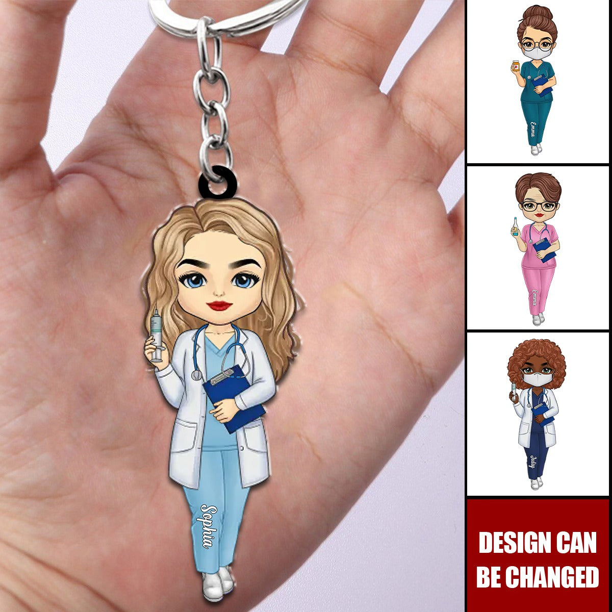 Nurse Personalized Custom Acrylic Keychain Gifts For Nurses