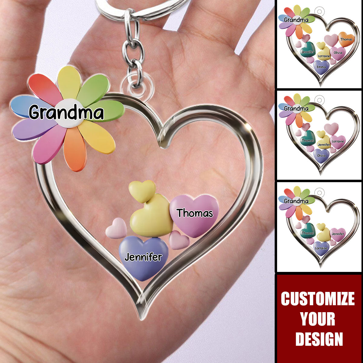 A Grandmother Is A Gift From Above - Personalized Acrylic Keychain, Gift For Mom, Grandma