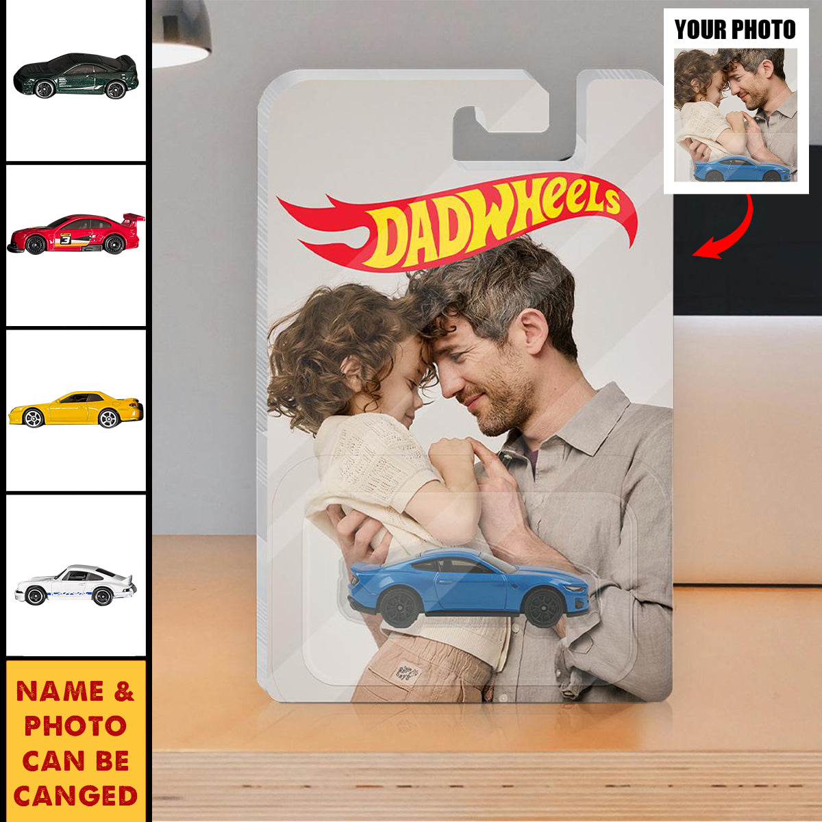 Father’s Gift - Personalized Dad Wheels Toy Car