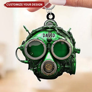 Personalized Gifts For Diving Lovers, Scuba Diving Acrylic Keychain