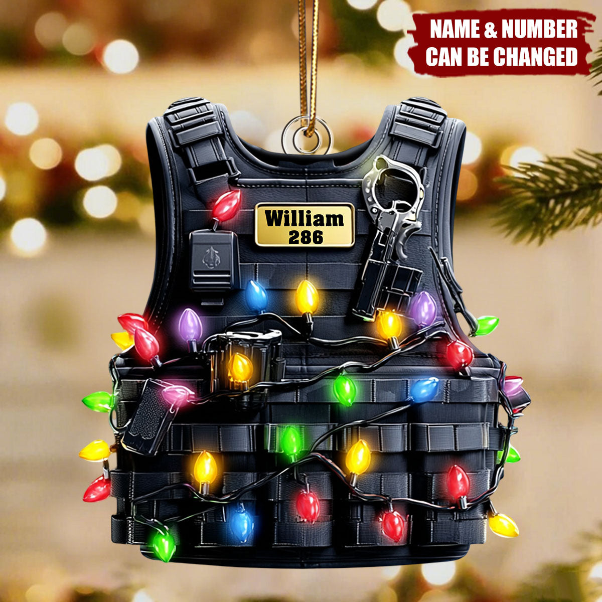 Protect Holiday - Personalized Police Officer Ornament