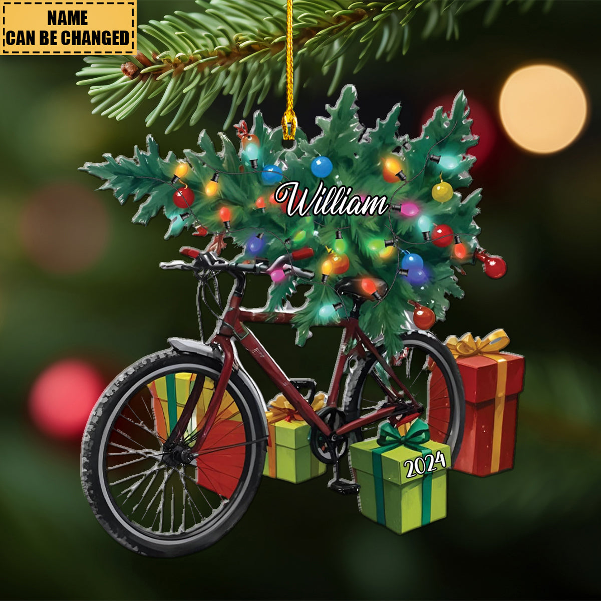Personalized Bicycle Ornament Gifts For Mountain Bikers