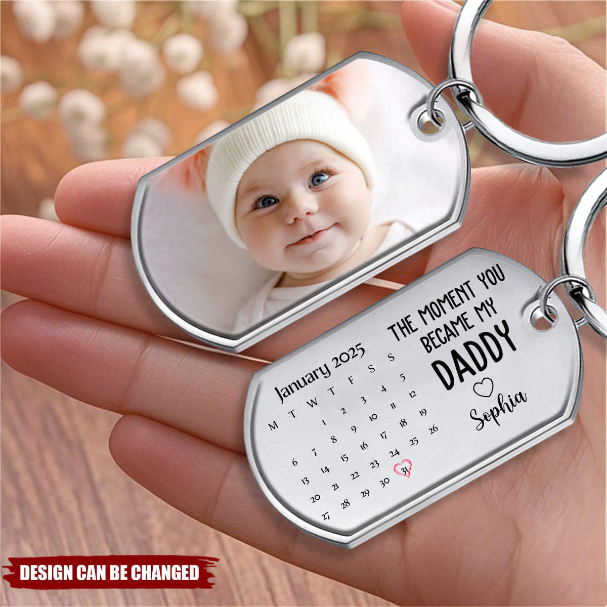 Custom Photo My Mom Is The Best - Family Personalized Custom Keychain - Mother's Day, Baby Shower Gift, Gift For First Mom