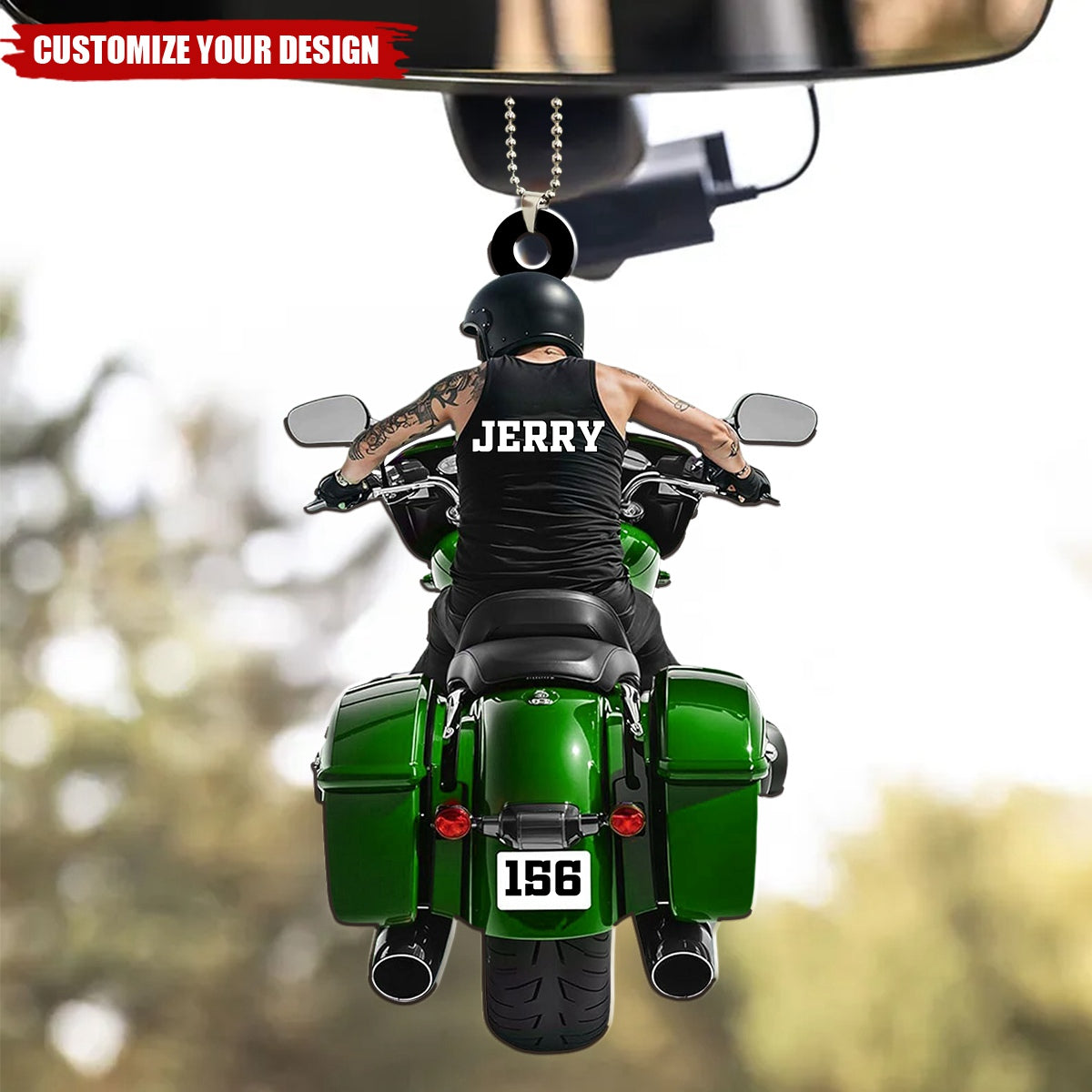 Motorcycle Man Personalized Ornament, Gift For Biker Lover
