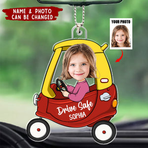 Drive Safe Daddy - Personalized Car Photo Ornament