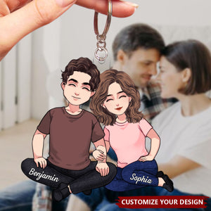You Are My Missing Piece - Couple Personalized Acrylic Keychain