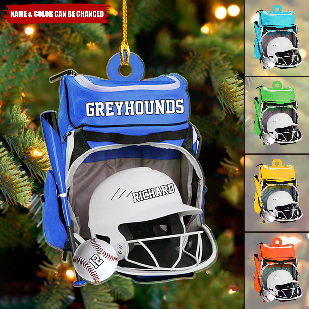 Softball Bag Personalized Ornament, Gift For Softball Lovers