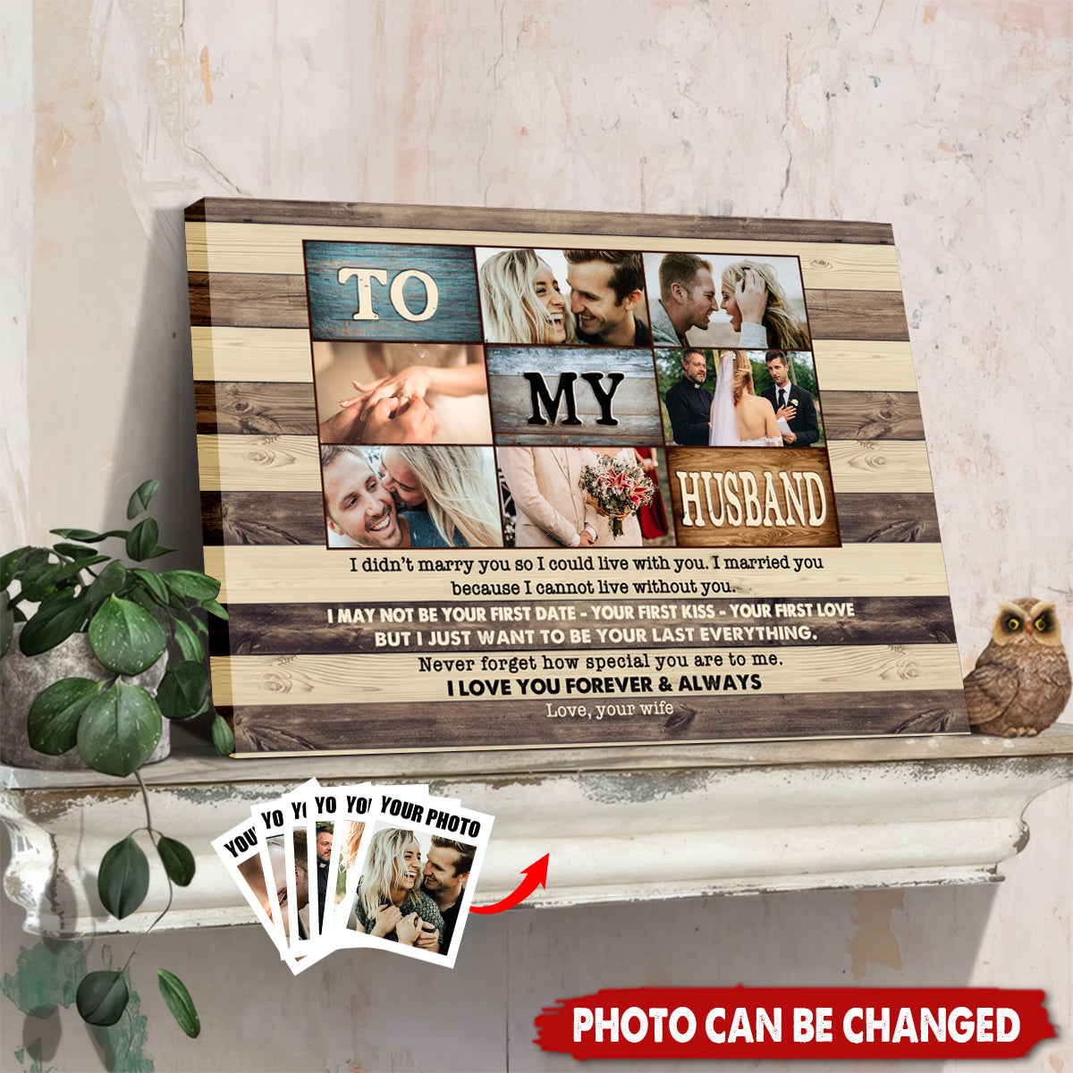 Custom Photo To My Husband - Personalized Canvas Prints, Gift for Husband, Father's Day Gifts