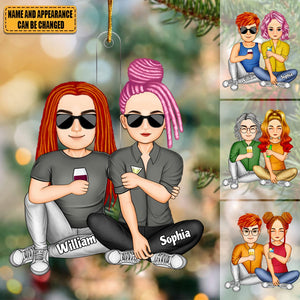 I Love You More - Gift For Couples, Husband, Wife - Personalized Acrylic Christmas Ornament