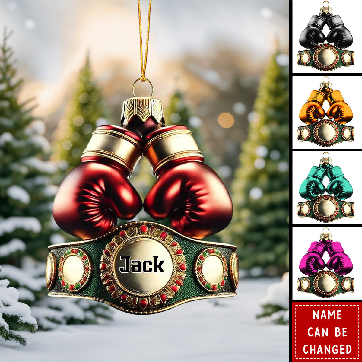 Custom Name Boxing Champion Ornament, Boxing Lover Christmas Gift