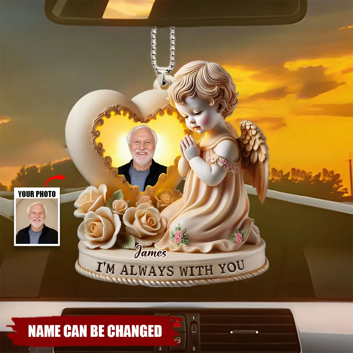 I'm Always With You - Personalized Memorial Car Ornament
