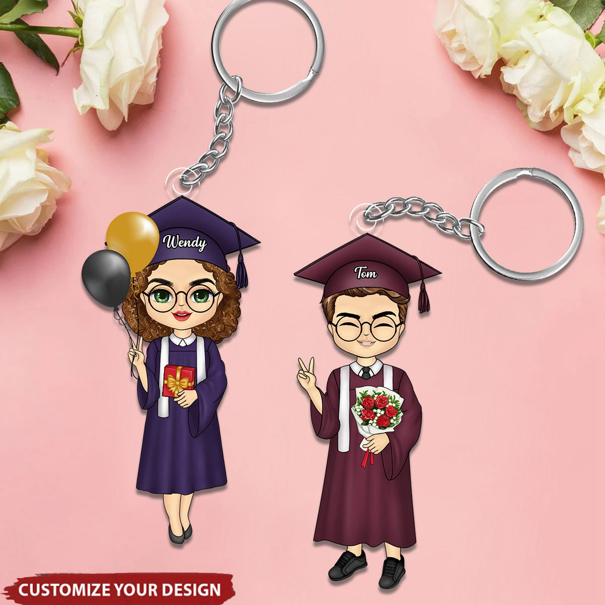 Personalized Graduation Acrylic Keychain, Graduation Gift