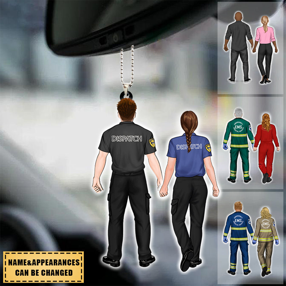 Couple Friends - Personalized Ornament Firefighter, EMS, Police Officer, Nurse