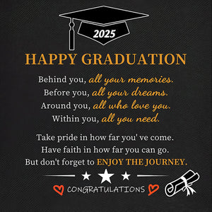 Personalized Leather Graduation Bracelet - Meaningful Gift for New Grads