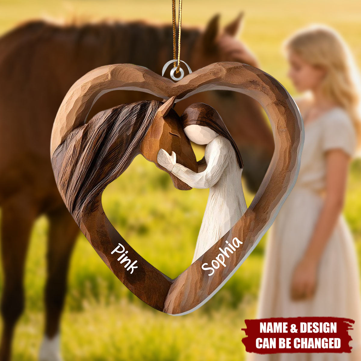 Equestrian Bond - Personalized 1-Layer Acrylic Ornament